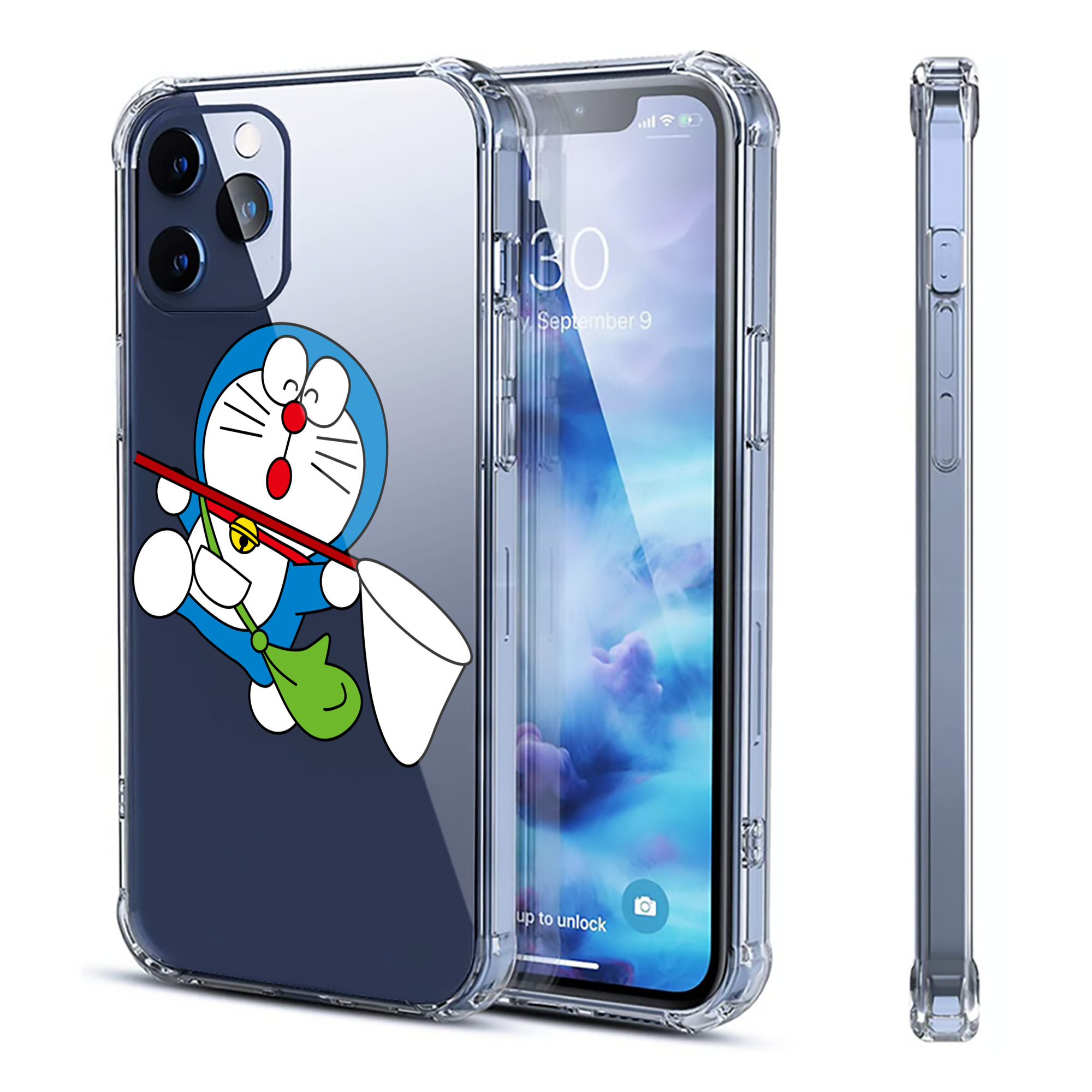 （画像用） ドラえもん Doraemon 【iPhone 12シリーズ対応】透明スマホケース（クリアソフトケース）